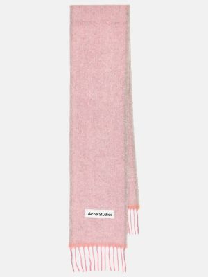 Шерстяной шарф из альпаки Acne Studios розовый