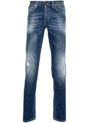 Distressed skinny jeans mit print Dondup