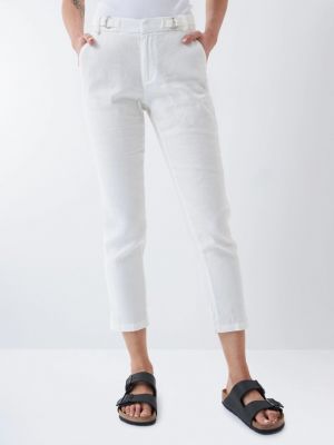 Pantaloni chino Salsa Jeans alb