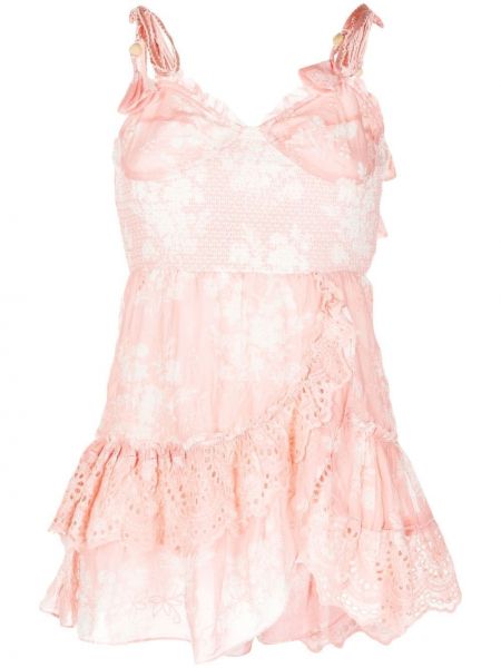 Μini φόρεμα Loveshackfancy ροζ