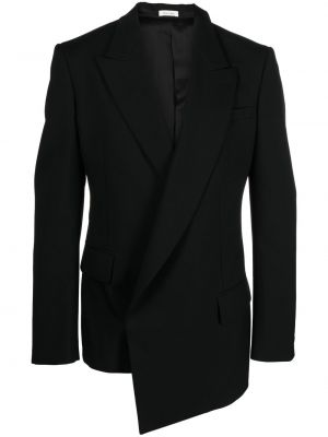 Asymmetrisk lang blazer Alexander Mcqueen svart