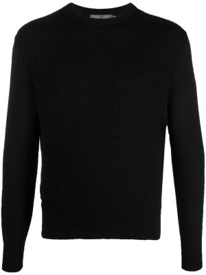 Пуловер с кръгло деколте Canali черно