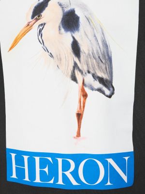 Памучна тениска с принт от джърси Heron Preston черно