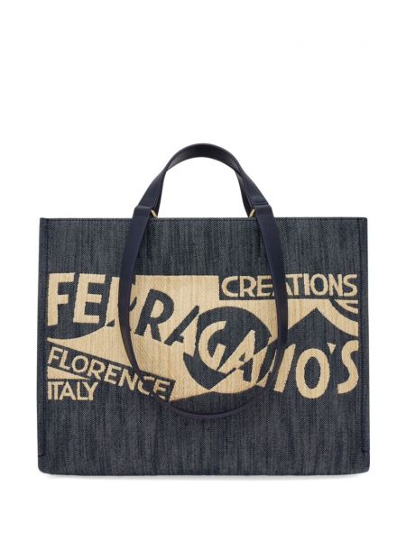 Nakupovalna torba z vezenjem Ferragamo