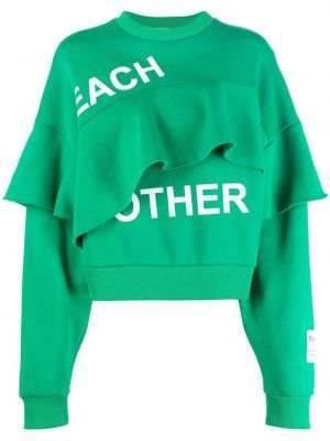 Ruffle trykt sweatshirt Each X Other grønn