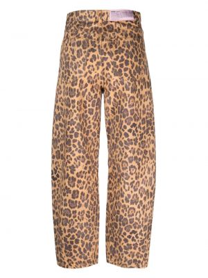 Straight jeans mit print mit leopardenmuster Bimba Y Lola braun