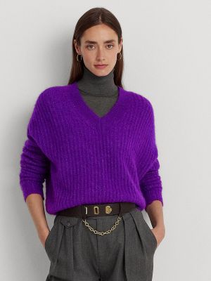 Jersey manga larga de tela jersey Lauren Ralph Lauren violeta