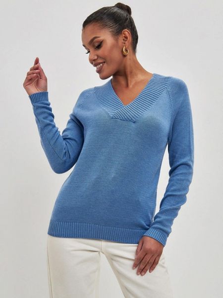 Пуловер сиринга голубой