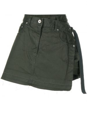 Asymmetrisk shorts Sacai grønn