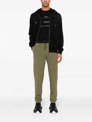 Pantalon en coton Karl Lagerfeld vert
