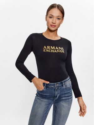 Priliehavá blúzka Armani Exchange čierna