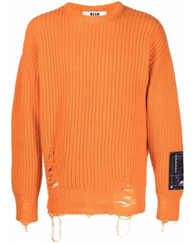 Jersey de lana merino de tela jersey Msgm naranja