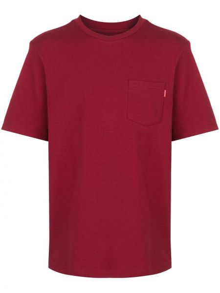 Camiseta manga corta con bolsillos Supreme rojo
