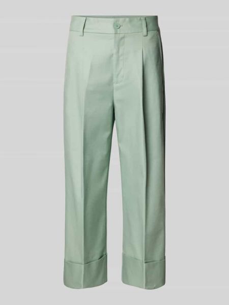 Proste spodnie z wysoką talią Lauren Ralph Lauren zielone