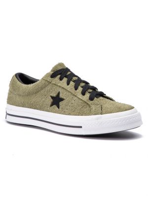 Треккинговые ботинки со звездочками Converse зеленые