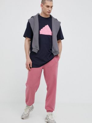 Рожеві однотонні спортивні штани Adidas