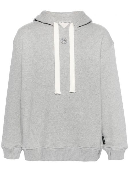 Pamučna hoodie s kapuljačom s printom Marine Serre siva