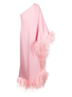 Abendkleid mit federn Taller Marmo pink