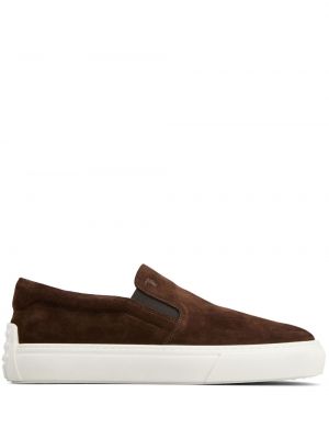 Sneakers σουέντ slip-on Tod's καφέ