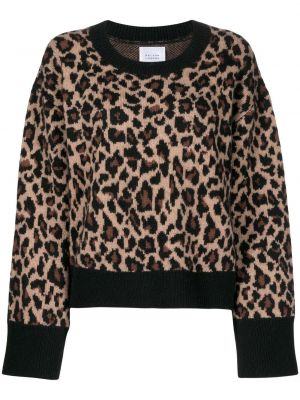 Пуловер с леопардов принт Galvan London