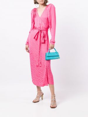 Vestido de cóctel con estampado Rotate rosa