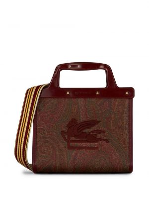 Τσάντα shopper με κέντημα με σχέδιο paisley Etro κόκκινο