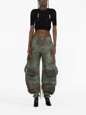 Skinny jeans mit camouflage-print The Attico grün