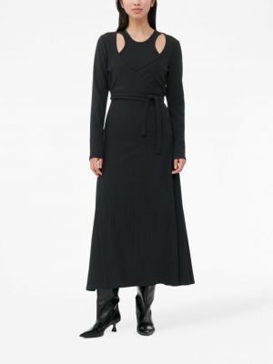 Dlouhé šaty Ganni černé