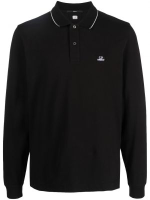 Medvilninis polo marškinėliai C.p. Company juoda