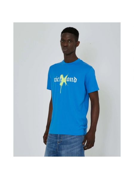 Camiseta con estampado John Richmond azul