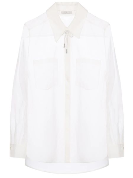 Белая шелковая блузка Panicale
