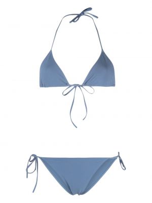 Bikini cu șireturi din dantelă Lido albastru