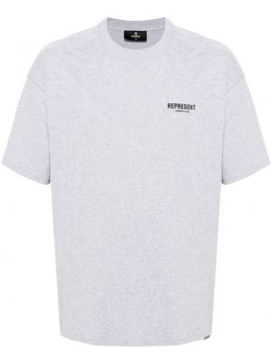 T-shirt en coton Represent gris