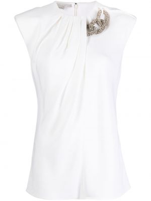 Bluse mit plisseefalten Stella Mccartney weiß