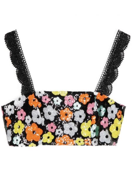 Paljetti crop top Waimari musta