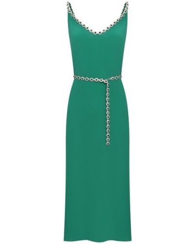 Шелковое платье Christopher Kane, зеленое