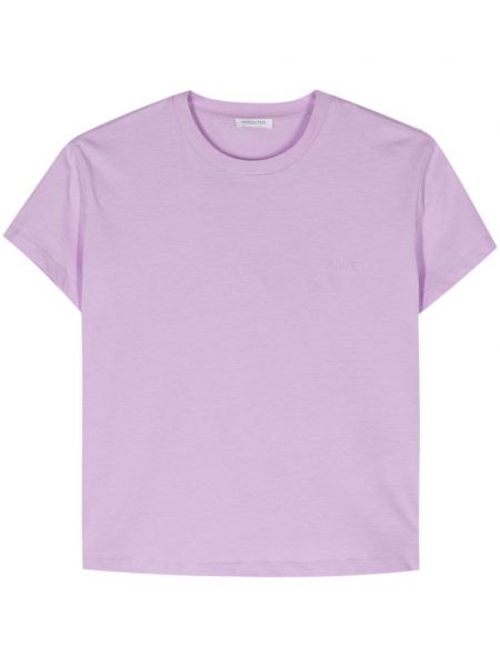 Bavlnené tričko Patrizia Pepe fialová