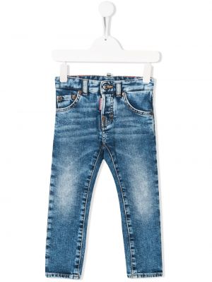 Slank jeans med normal passform for jenter Dsquared2 Kids blå