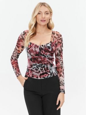 Majica s leopard uzorkom Marciano Guess ružičasta