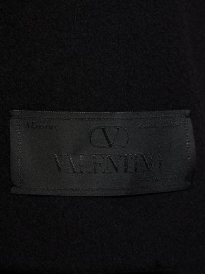 Płaszcz wełniany Valentino czarny
