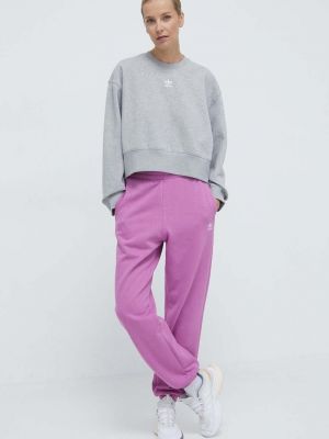 Pantaloni sport din fleece din fleece Adidas Originals roz