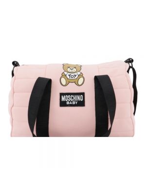 Różowa torba podróżna Moschino