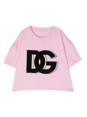 T-shirt för tjejer Dolce & Gabbana Kids rosa