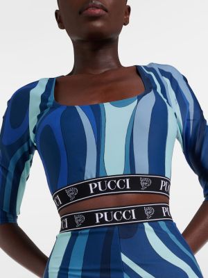Sportski grudnjak s printom Pucci plava