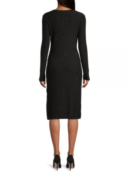 Платье с пайетками Donna Karan черное