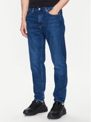 Niebieskie proste jeansy Calvin Klein Jeans
