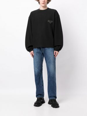 Sweatshirt mit print mit rundem ausschnitt Alexander Wang schwarz