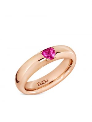 Rozā zelta gredzens ar sirsniņām Dodo