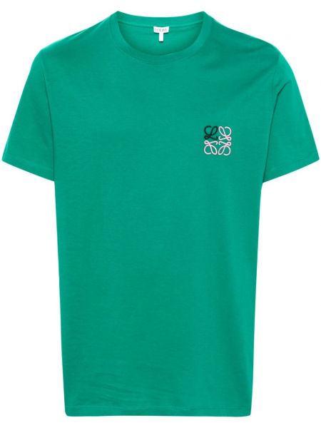 Тениска бродирана Loewe зелено