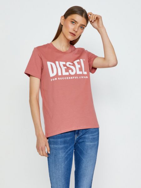 Koszulka Diesel różowa